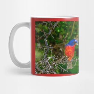 Colorful Painted Bunting -Painterly Mug